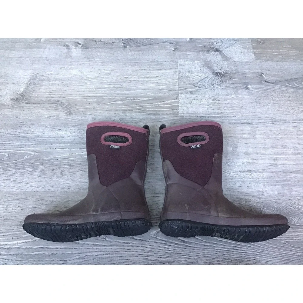 Bogs Youth Girls Size 6 Mauve Crandall Wool Winter Snow Boots 72139 Faux Fur